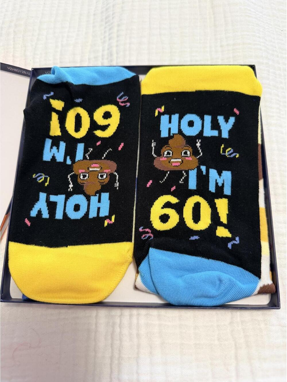 Happy Socks Gift Box Set of 2 Birthday Novelty Crew Socks